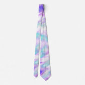 パープルピンクとアクア絞り染めネクタイ ネクタイ (裏面)