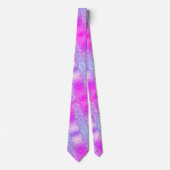 パープルピンクのネオングリッタースパークリドリップネックタイ ネクタイ (正面)