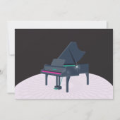 パープルピンクのピアノステージ発表会 招待状 (裏面)