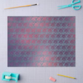 パープルピンクのメタリックアールデコファンの切り離し 薄葉紙 (クラフト)