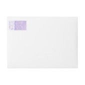 パープルピンクのレースの返信シール ラップアラウンドラベル (正面)