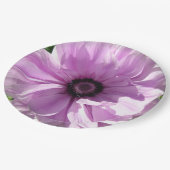 パープルピンクの写真 フラワーパターン紙パーティプレート ペーパープレート (アングル)