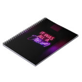 パープルピンクの単語文字アートそれは夢のサインだった ノートブック (左側)