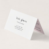 パープルピンクの水の色ラッシュアーティストアフターケア 名刺 (裏面)