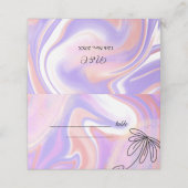 パープルピンクの水の色絵を描の手のカスタム プレイスカード (外部開封)