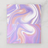 パープルピンクの水の色絵を描の手のカスタム プレイスカード (内部開封)