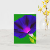 パープルピンクの花柄 カード (黄色い花)