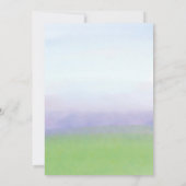 パープルピンクの蝶のガーデンウェディング セーブザデート (裏面)