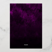 パープルピンクの輝きライトカンパニークリスマス 箔シーズンカード (裏面)