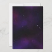 パープルピンクアウタースペース誕生日招待状 招待状 (裏面)