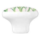 パープルピンクアリウムフラワーウォーターイラストレーション セラミックノブ (側面)