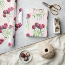 パープルピンクアリウムフラワーウォーターイラストレーション