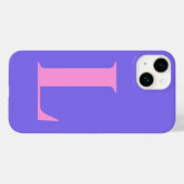 パープルピンクイニシャルパーソナライズされたモノグラムデザイン Case-Mate iPhoneケース (裏面 (横))
