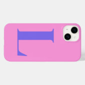 パープルピンクイニシャルパーソナライズされたモノグラムデザイン Case-Mate iPhoneケース (裏面 (横))
