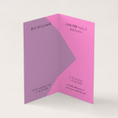 パープルピンクエレガントモダンモノグラムのテンプレート 名刺 (内部)