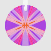 パープルピンクオレンジスターバストスターフェスティバルギフトおもしろい オーナメント (裏面)