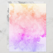 パープルピンクオレンジ金ゴールド花崗岩スクラップブック紙 (正面/裏面)