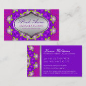 パープルピンクオーラフローラグロー名刺 名刺 (正面/裏面)