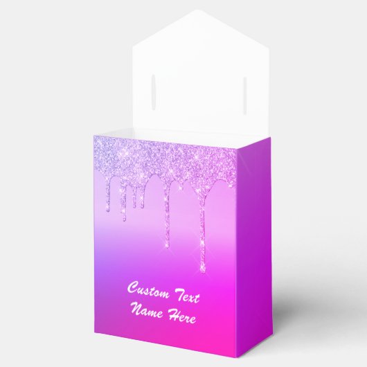 パープルピンクカスタム文字名お気に入りボックスギフト フェイバーボックス (オープン)