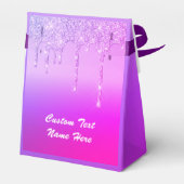 パープルピンクカスタム文字名お気に入りボックスギフト フェイバーボックス (裏面サイド)