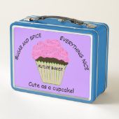 パープルピンクカップケーキ メタルランチボックス (裏面)