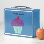 パープルピンクカップケーキ メタルランチボックス (インサイチュ)