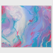 パープルピンクカラフル抽象芸術絵画ズ ラッピングペーパー (フラット)