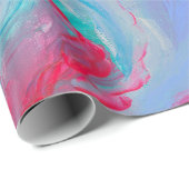 パープルピンクカラフル抽象芸術絵画ズ ラッピングペーパー (ロールコーナー)
