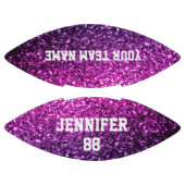 パープルピンクグラデーショングリッターがチームの名前を輝かせる アメリカンフットボール (パネル)