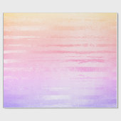 パープルピンクグラデーションパステルラインストローク水彩 ラッピングペーパー (フラット)