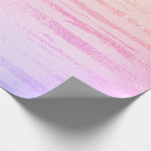 パープルピンクグラデーションパステルラインストローク水彩 ラッピングペーパー (角)