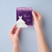 パープルピンクグリッターのホワイトドレ感謝していスは予定する チラシ (手)