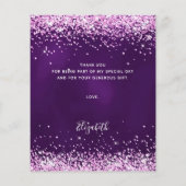 パープルピンクグリッターのホワイトドレ感謝していスは予定する チラシ (裏面)