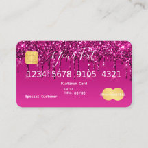 パープルピンクグリッタークレジット