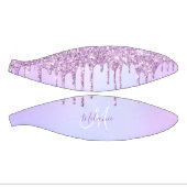 パープルピンクグリッタースパークパーソナライズされたルガーリーズM ミニバスケットボール (パネル)