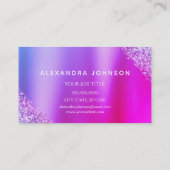 パープルピンクグリッタースパークルアイドラッシュエクステンション 名刺 (裏面)