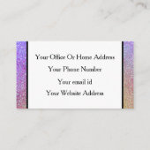 パープルピンクグリッターヘアサロンスパブティッククール 名刺 (裏面)