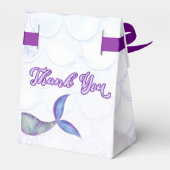 パープルピンクグリッターマーメイドテール誕生日 フェイバーボックス (裏面サイド)