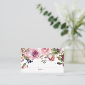 パープルピンクシックバラフローラ結婚ズ座席表 プレイスカード (スタンド正面)