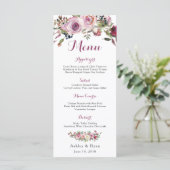 パープルピンクシックバラ結婚フローラのメニュー メニュー (スタンド正面)