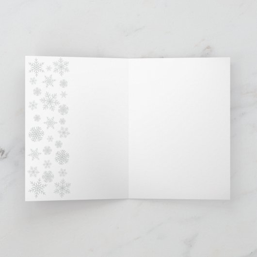 パープルピンクシンプルがかったオレンジ色のパステルクリスマス シーズンカード (内部)