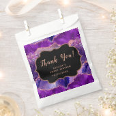 パープルピンクシークインズアゲイトSweet sixteenありがとう フェイバーバッグ (クリップ留めされた状態)