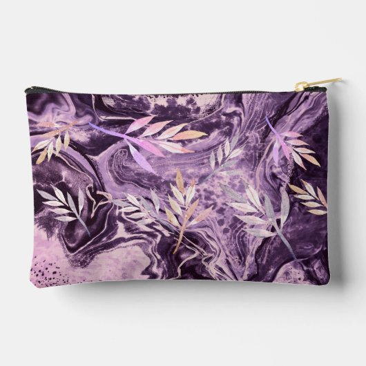 パープルピンクジェムストーンモノグラモダンム アクセサリーポーチ (裏面)