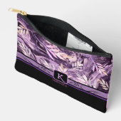 パープルピンクジェムストーンモノグラモダンム アクセサリーポーチ (見開き)