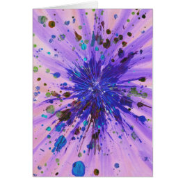 パープルピンクスターバストアクリル（ばちゃばちゃ）跳ねる絵画ズ