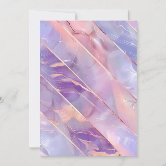 パープルピンクスペインのアゲート80誕生日 招待状 (裏面)