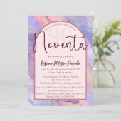 パープルピンクスペインのアゲート90誕生日 招待状 (スタンド正面)