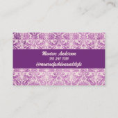 パープルピンクダマスク 名刺 (裏面)