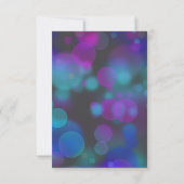 パープルピンクティール（緑がかった色）ティアラRSVPすべての目的 出欠カード (裏面)