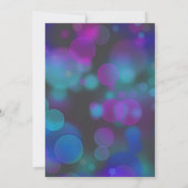 パープルピンクティール(緑がかった色)ブルーキンセアニェラ 招待状 (裏面)